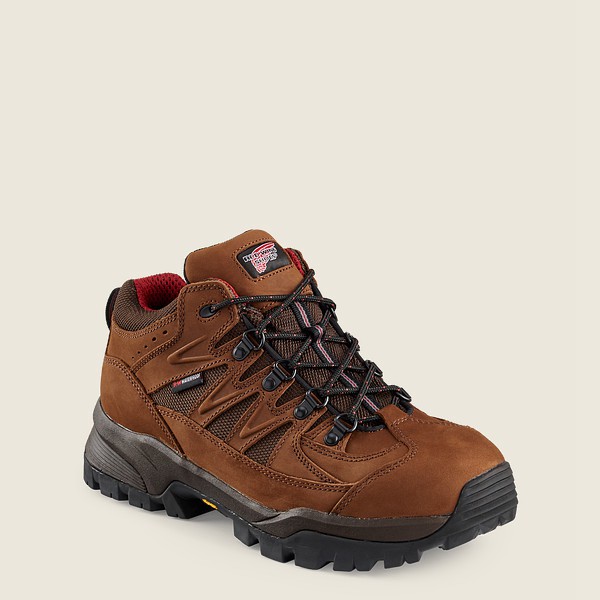 Mens Red Wing Truhiker - 3-inch Waterproof Safety Toe - Hiking Boots Brown - RNX631879